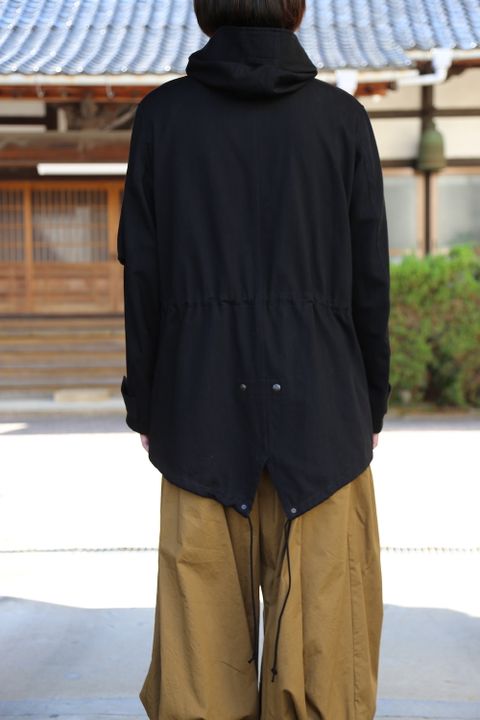 yohji yamamoto2020AW Y's BANG ON! Military hooded-Coat Black denim style.2020.10.18.