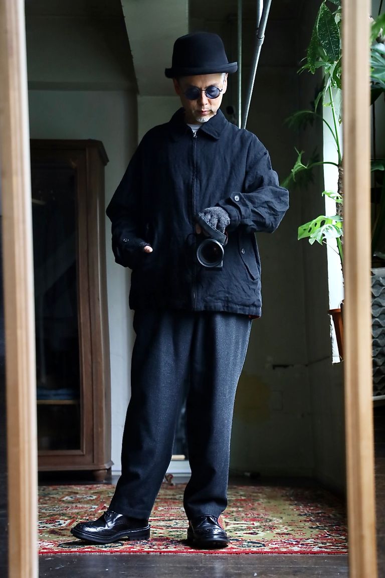 COMME des GARCONS HOMME 26FW ウールサージ縮絨ジップアップブルゾンスタイル