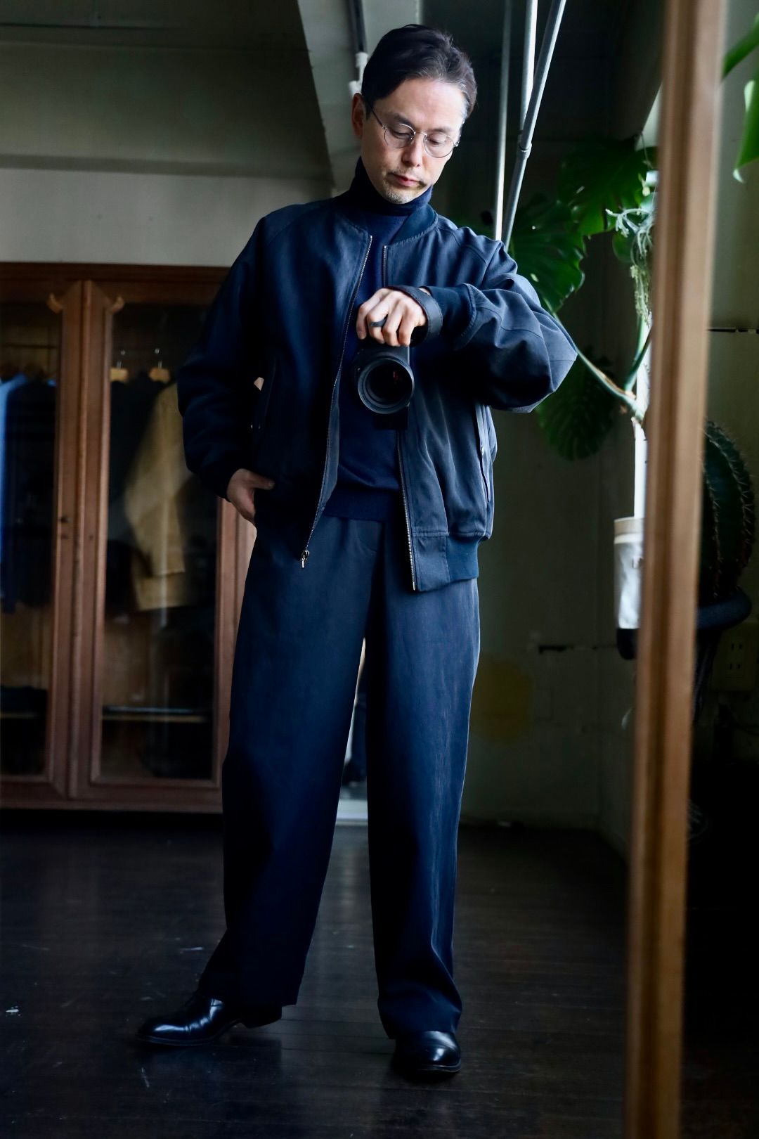A.PRESSE - アプレッセ Silk Padding Jacket(25SAP-01-08H)NAVY