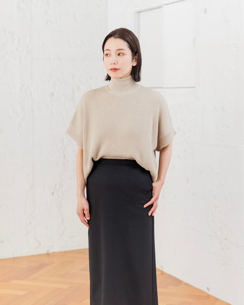 Graphpaper 25SS 新作 Linen Solotex S/S Mock Neck Knit style.2025.3.12