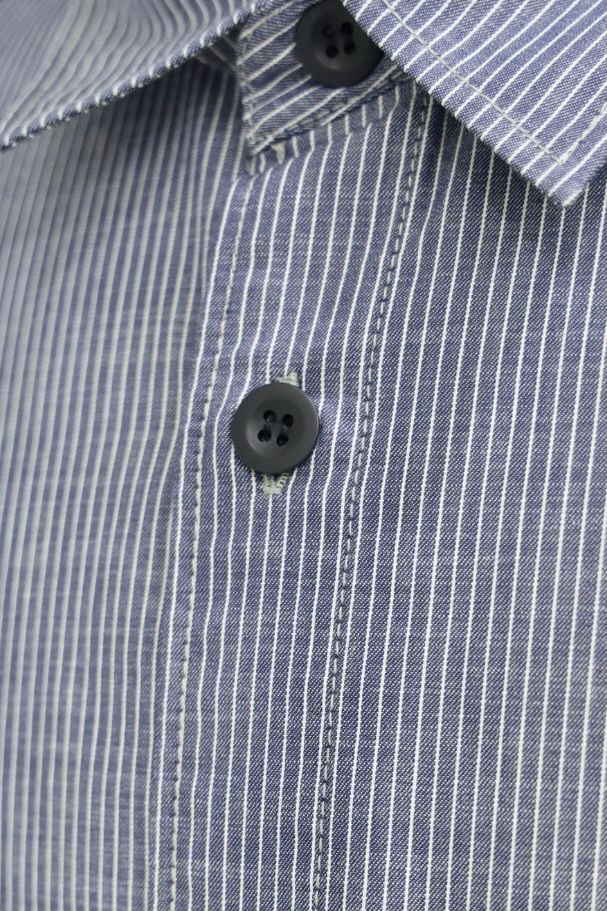 コムデギャルソンオム25FW 綿ストライプシャツ(HP-B018-051)NAVY/WHITE×GRAY/NAVY★10月3日(金)発売！
