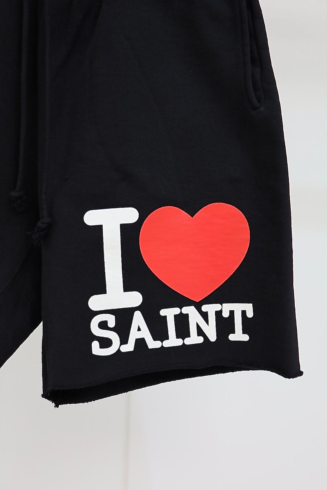 セントマイケル 26SS I LOVE SAINT/SWEAT SHORTS(SM-MK8-0000-066)BLACK