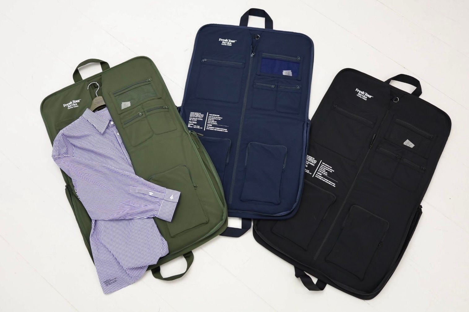 フレッシュサービス MULTI POCKET GARMENT BAG(FSP253-90065B)NAVY