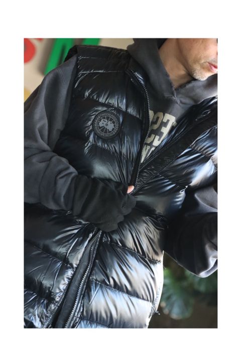 CANADA GOOSE CROFTON VEST BLACK LABELスタイル