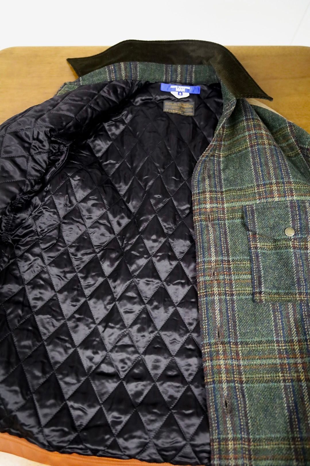 ジュンヤワタナベマン 25AW FILSON Wネーム ウールチェックツイードレザージャケット(WP-B002-051)☆11月1日(土)発売！