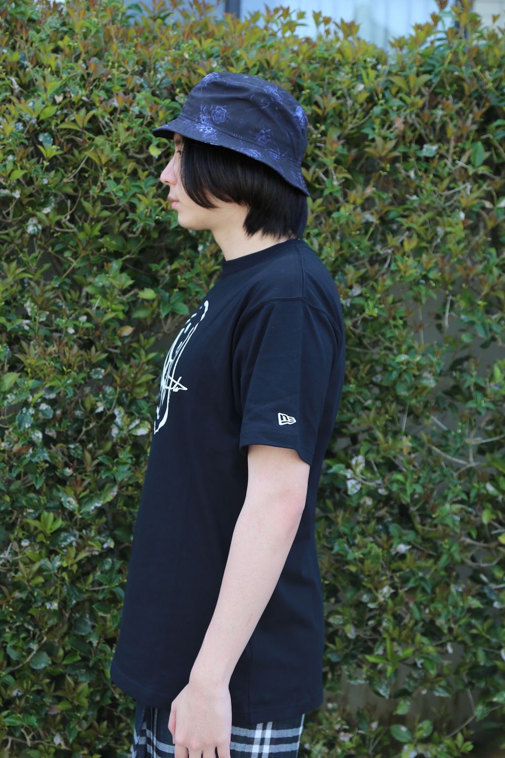 Yohji Yamamoto 半袖 コットン Tシャツ SS21 スマイル シグネチャーロゴ(HD-T98-083) style.2021.4.13