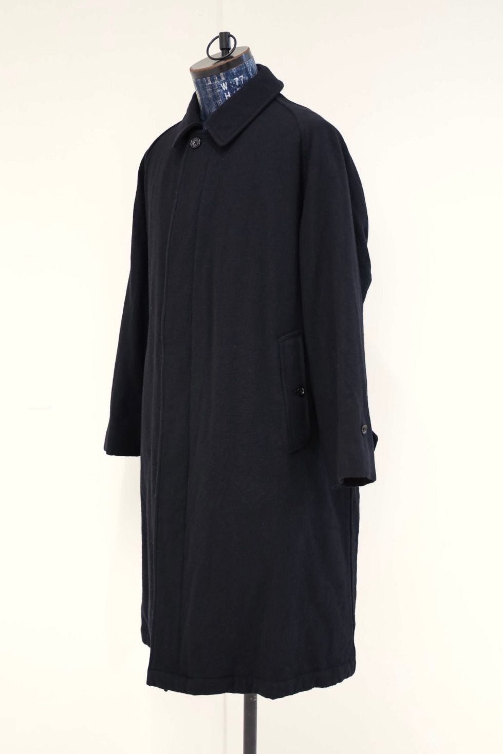 blurhms ブラームス Classic Wool Balmacaan Coat(BHS25F009)BlackNavy☆新作発売！
