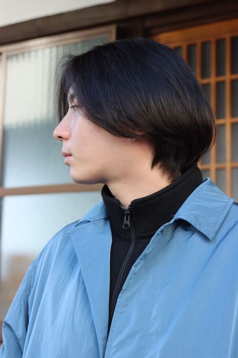 SFC SOUTIEN COLLAR COAT"Sax Blue"style.