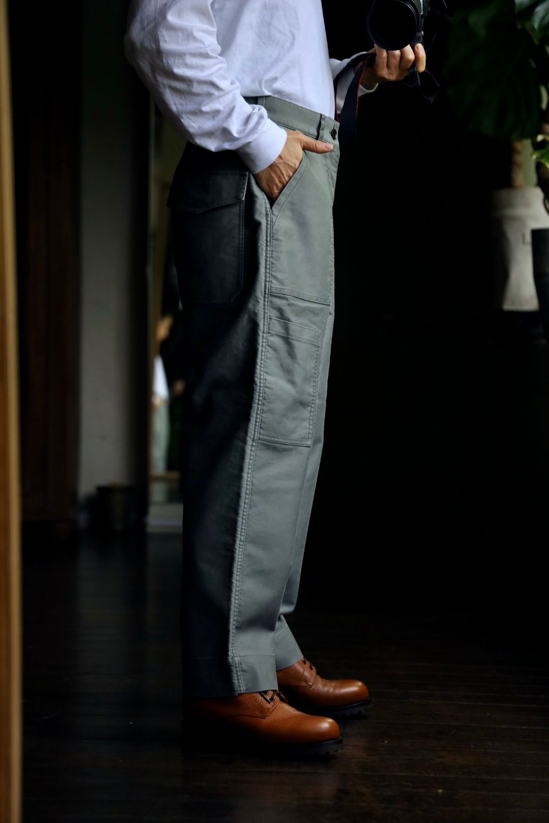 LASTMAN 24AW ラストマン大久保篤志 MOLESLIN MECHANIC PANTSスタイル