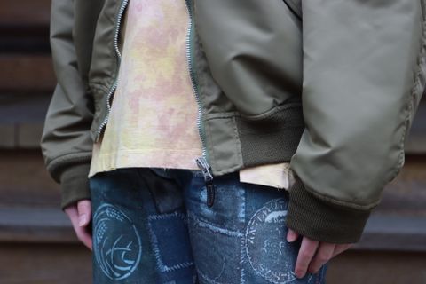 doublet VEGETABLE DYED MA-1(22SS13BL132) style.2022.1.16