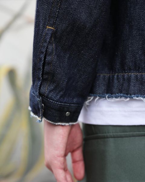 YOKE DETACHABLE POCKET DENIM JACKET(YK21SS0196B) style. 2021.04.05.