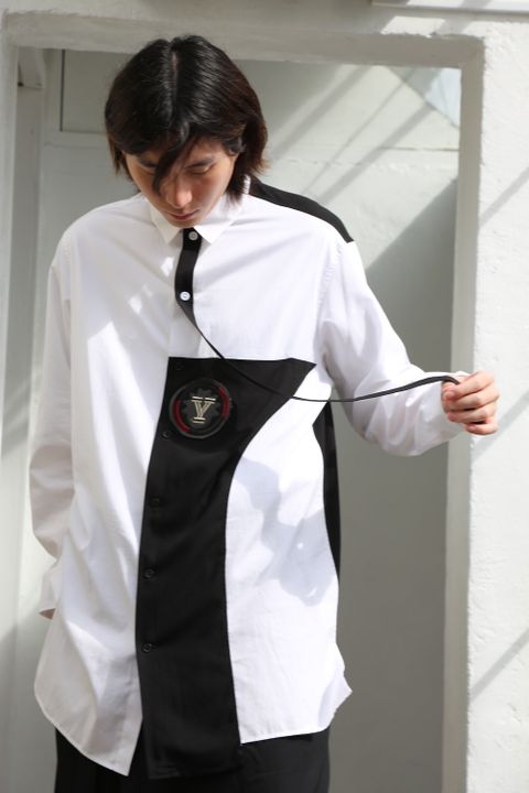 Yohji Yamamoto W-切り替えBシャツスタイル.2020.7.25.
