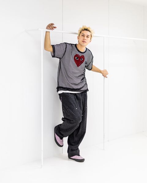 PLAY COMME des GARSONS BLACKエンブレムメッシュTシャツ ☆ 新作発売！