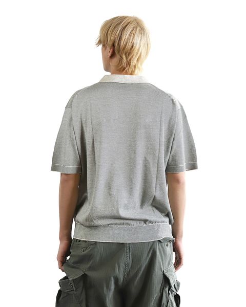 アプレッセ24SS High Gauge S/S Striped Skipper(ECRU×GREEN) style 2024.3.22