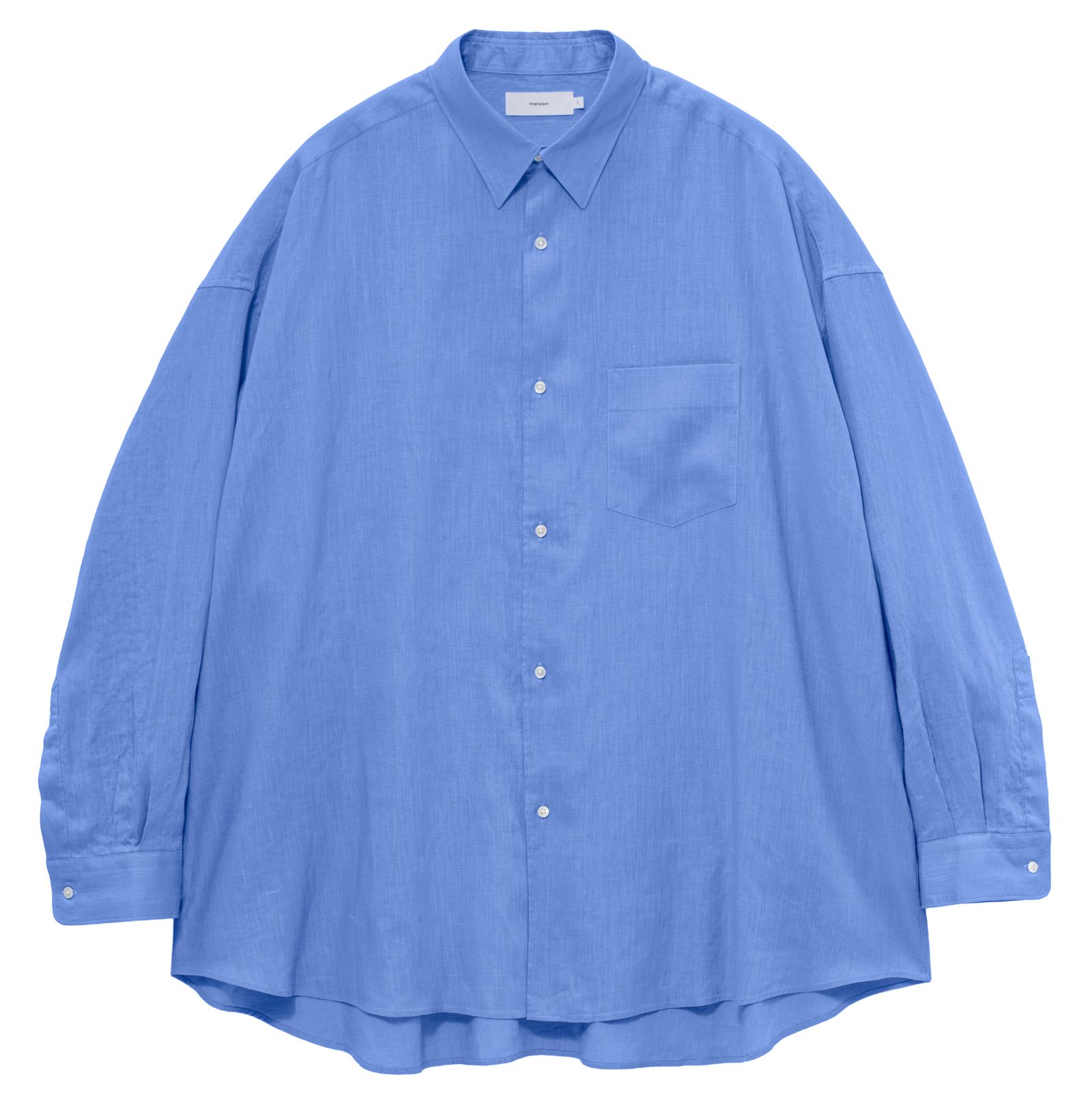グラフペーパー Linen L/S Oversized Regular Collar Shirt(GM262-50039B)BLUE☆6月20日(土)発売！