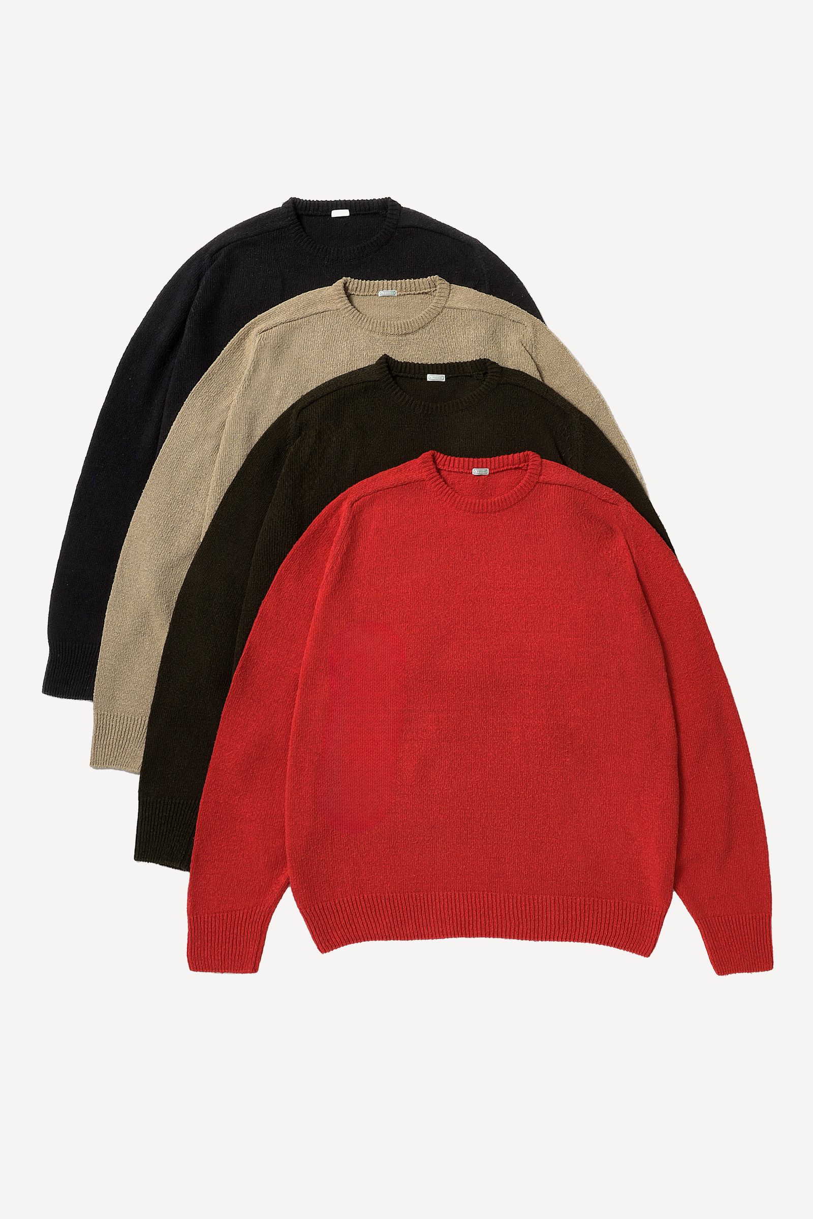 アプレッセ 2026 STYLE1 Washed Silk Nep Crew Neck Sweater(26SAP-03-07)RED☆1月10日(土)発売！