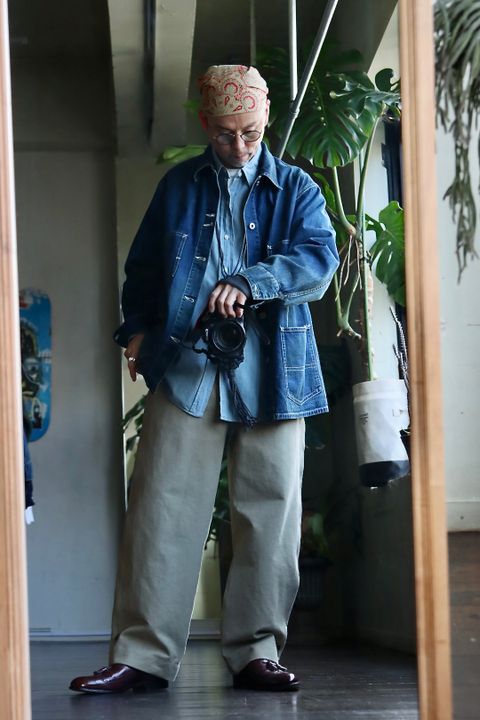 A.PRESSE アプレッセ23SS Denim Coverall Jackeスタイル