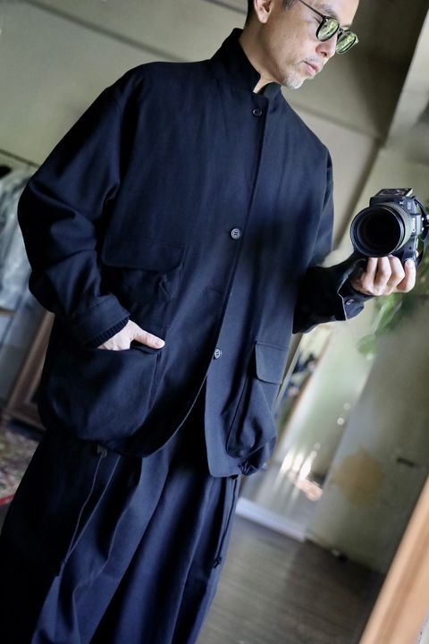 COMME des GARCONS HOMME ウールサージ縮絨ドローコードジャケットスタイル2024.10.05.