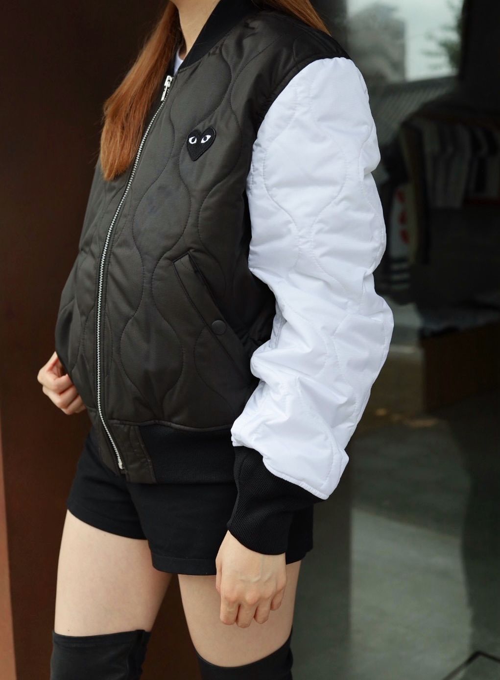 PLAY COMME des GARCONS 新作BLACKエンブレムキルティングジャケット style.2026.7.6