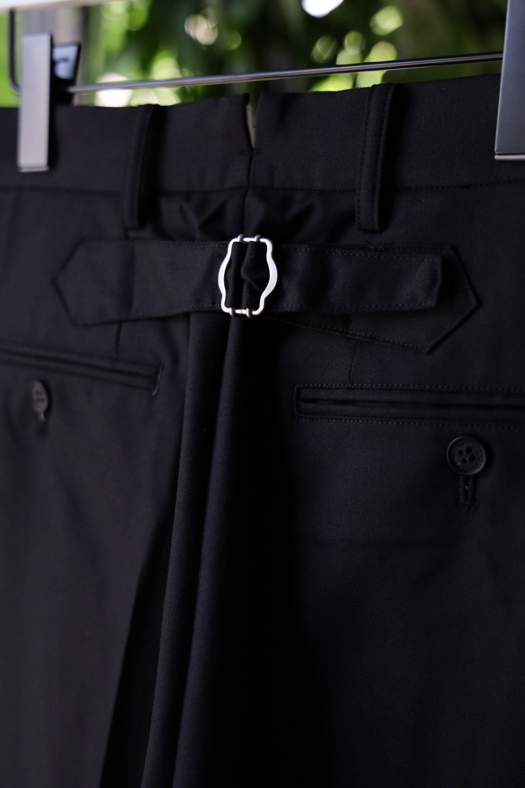 コムデギャルソンオム24AW ウールサージタックパンツ(HN-P006-051)BLACK