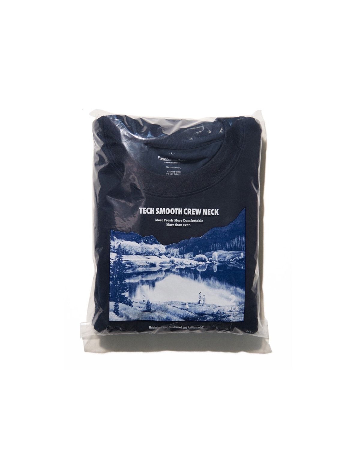 フレッシュサービス 2-PACK TECH SMOOTH L/S CREW NECK(FSS261-70135B)NAVY☆2月28日(土)発売！