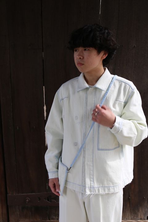 YOKE DETACHABLE POCKET DENIM JACKET&CUT-OFF WIDE-LEGGED DENIM TROUSERS style. 2021.03.27.