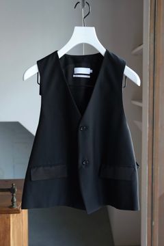 Graphpaper 25AW Women's Cotton Cupro Back Satin Gilet(GL253-30346)BLACK☆9月6日(土)発売！