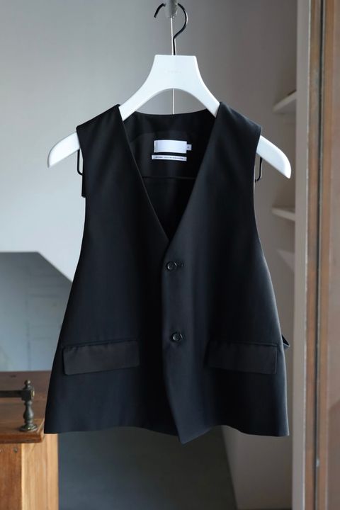 Graphpaper 25AW Women's Cotton Cupro Back Satin Gilet(GL253-30346)BLACK☆9月6日(土)発売！