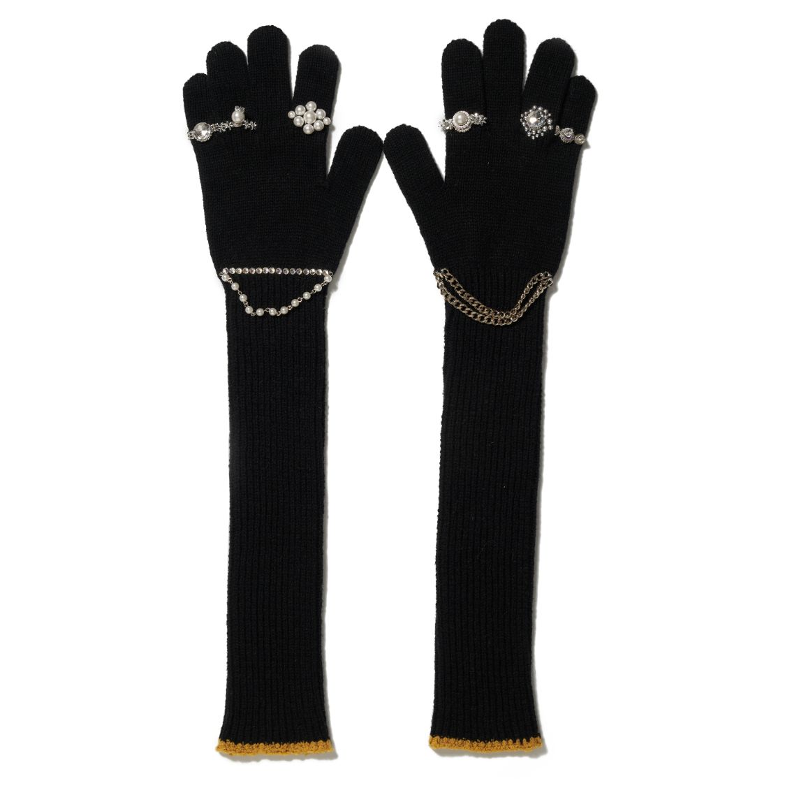 doublet 25AW LONG KNIT GLOVES WITH RINGS (25AW87GV04) BLACK★9月13日(土)発売！