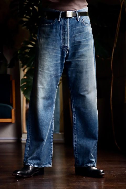Graphpaper Selvage Denim Five Pocket wide Straight Pantsスタイル.2023.7.31.