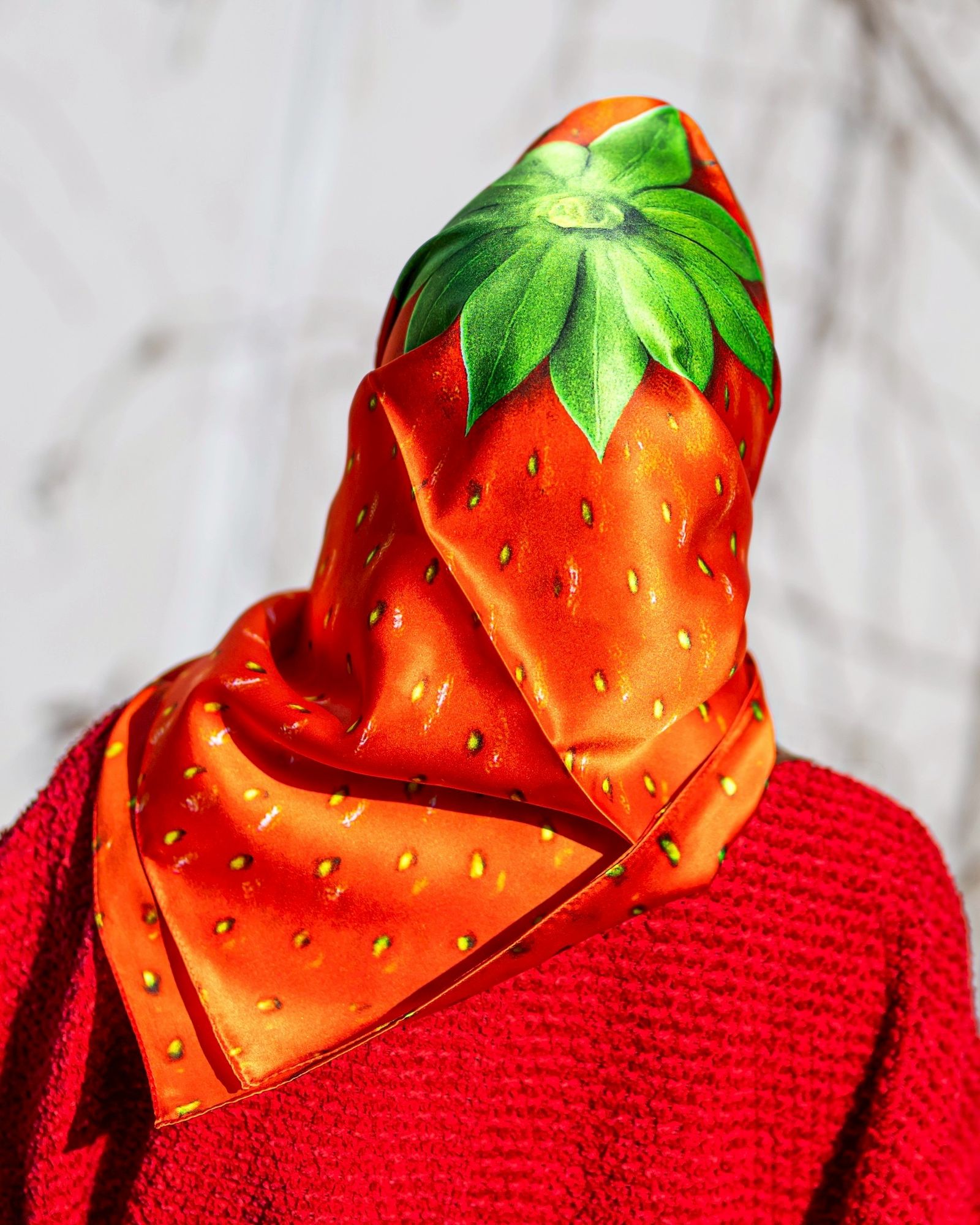 doublet ダブレット26SS VEGGIE SILK SCARF (26SS65SF05) STRAWBERRY★1月17日(土)11:00発売！