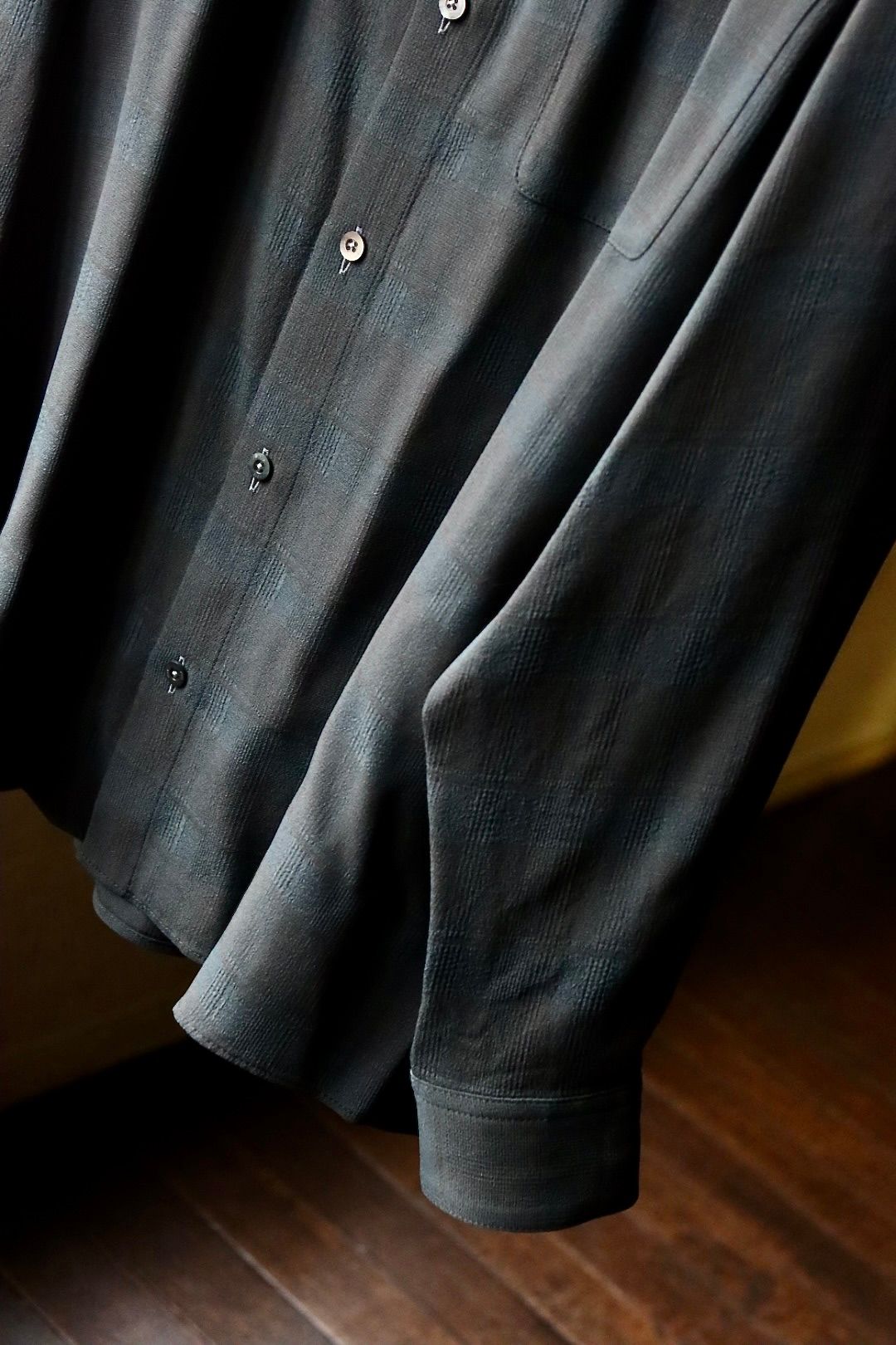ヨーク24SS PLAID JACQUARD SHIRT(YK24SS0646SH)CHARCOAL