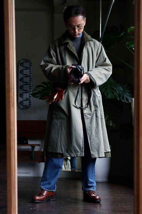 アプレッセ22FW Tweed Balmacaan Coatスタイル2022.10.1.