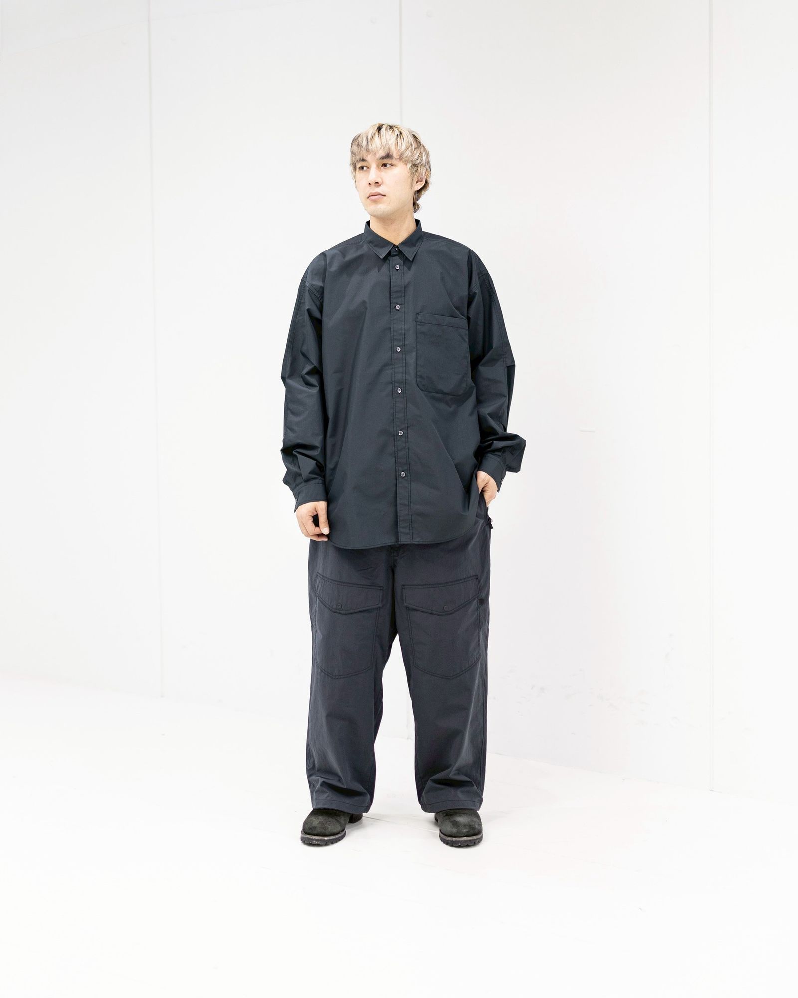 DAIWA PIER39(ダイワピア39) TECH REGULAR COLLAR SHIRT L/S SOLID(BE-81026)INK BLACK☆2月21日(土)発売！