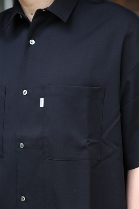 Graphpaper Selvage Wool S/S Oversized Box Shirt(GM212-50260) style.2021.6.19.