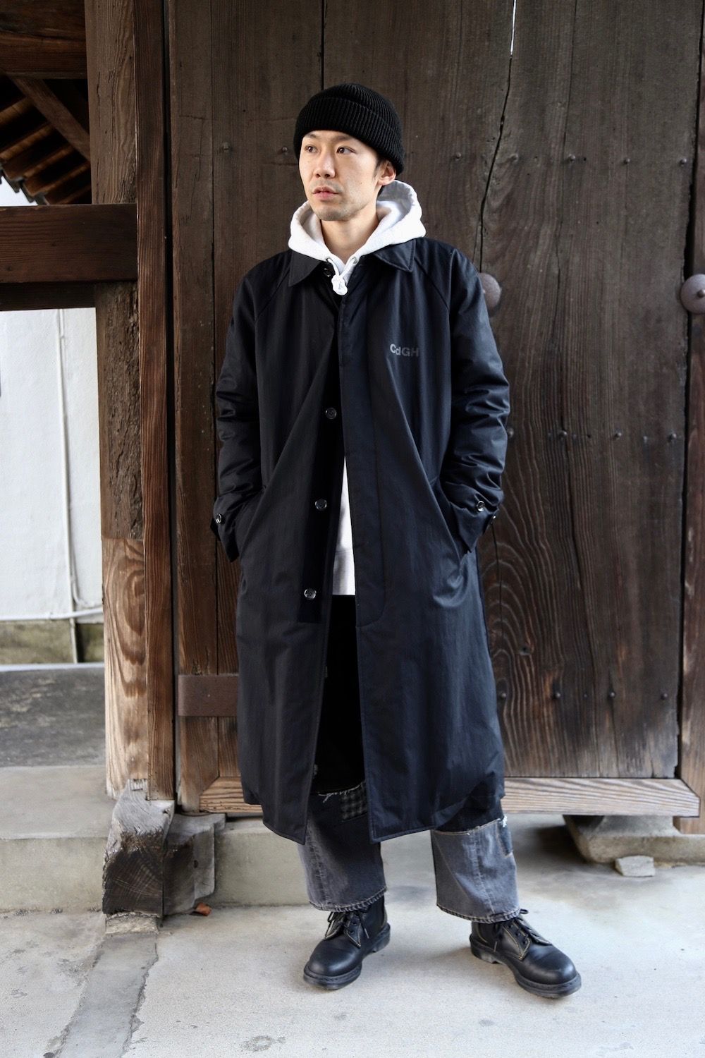 COMME DES GARCONS HOMME 新作CdGH綿ナイロンウェザーコート style ...