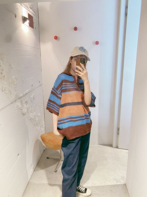 YOKE 新作BORDER MESH KNIT SKIPPER POLO SHIRT style.2024.5.23