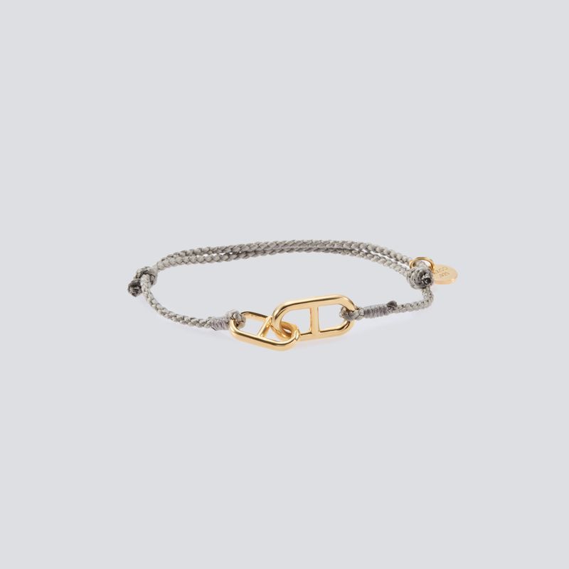 XOLO JEWELRY ショロジュエリー / Anchor Link Silk Code Bracelet-Gold- (XOCB004G)GRAY