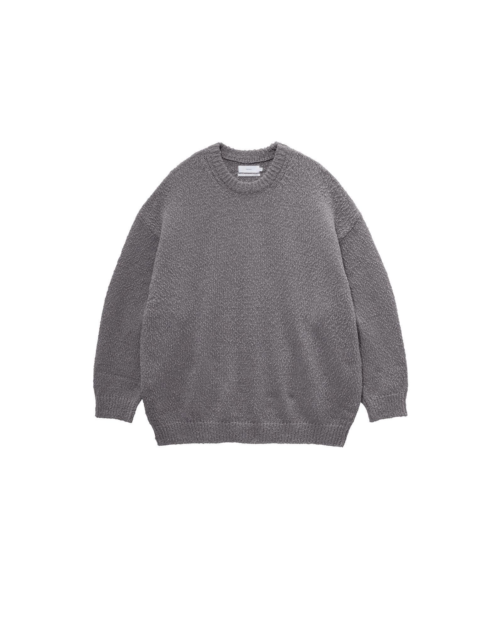 グラフペーパー Cotton Wool Slub Oversized Crew Neck Knit(GU263-80602)STONE GRAY☆9月12日(土)発売！