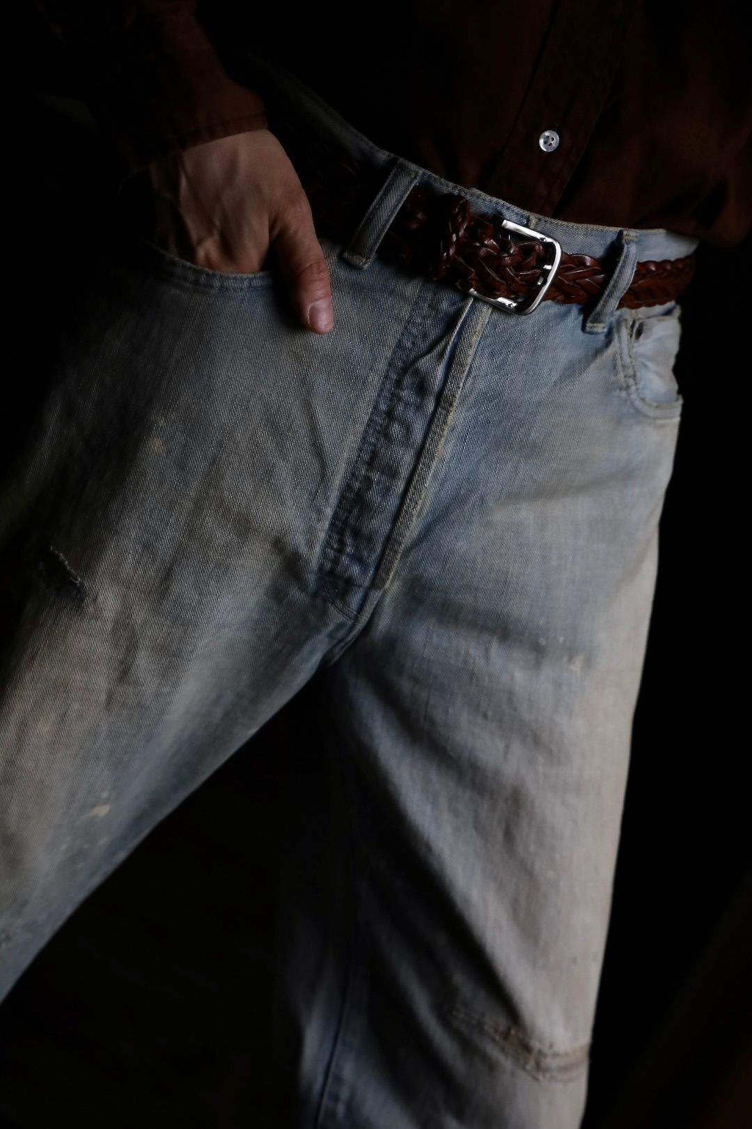 Washed Denim Wide Pants(24AAP-04-18H) BLEACH