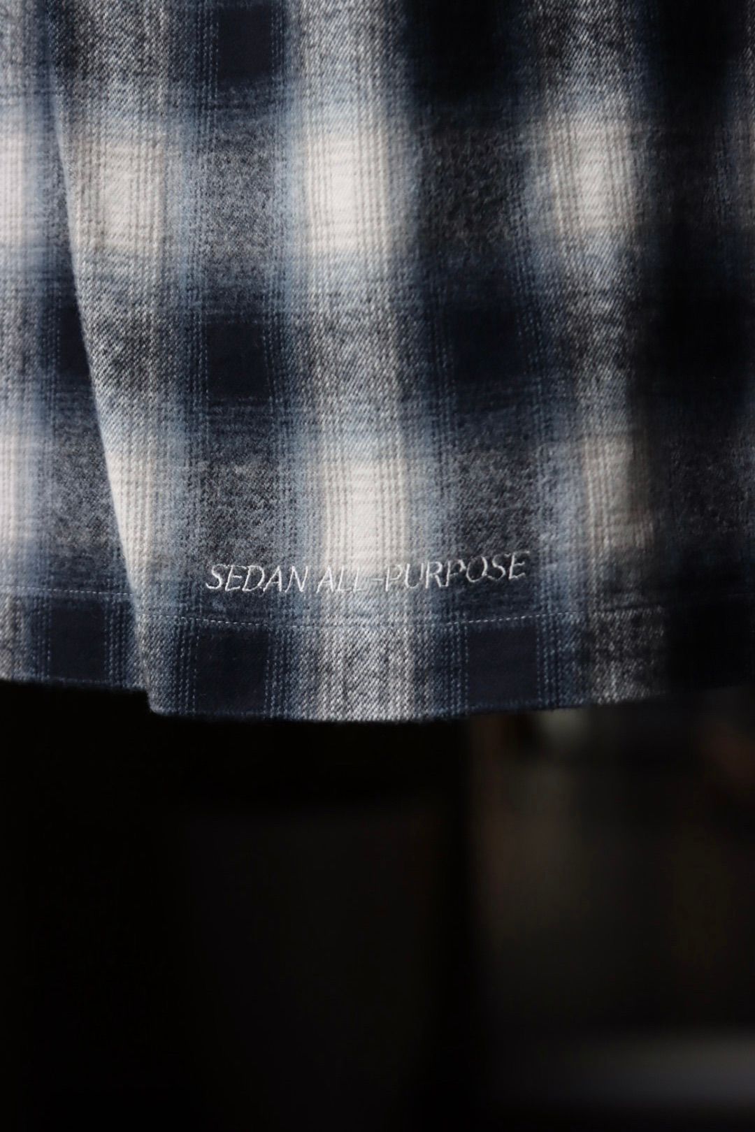 セダンオールパーパスFW23 Brushed Ombre Plaid Open Collar Shirt (SD23F-SH02)Gray Plaid