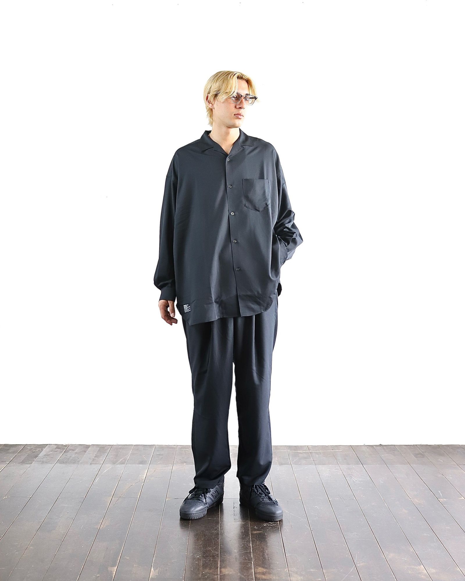 フレッシュサービス 24SS COOLFIBER OPEN COLLAR L/S SHIRT style 2024.4.5 | 4541 | mark