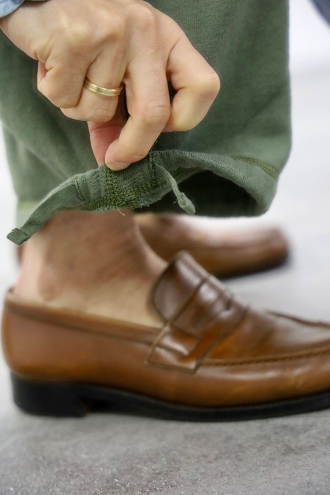 A.PRESSE 2026 STYLE1 Vintage Sweat Pants"OLIVE"スタイル