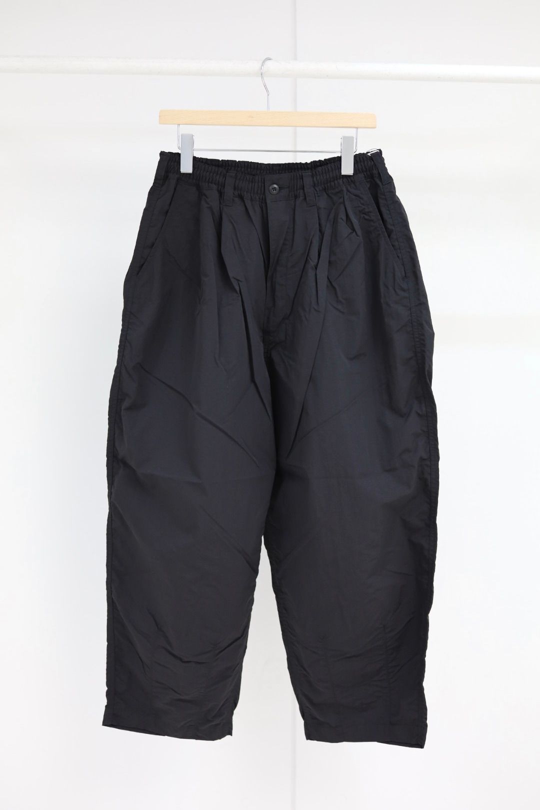 コムデギャルソンオム26SS ナイロンタッサー2タックイージーパンツ(HQ-P016-051)BLACK☆3月6日(金)発売！