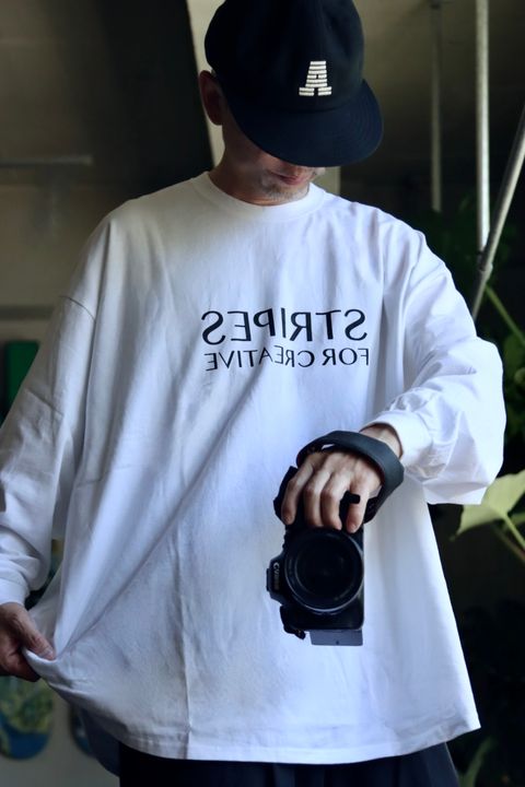 S.F.C 23FW SUPER BIG ROUND LS TEE"WHITE"スタイル