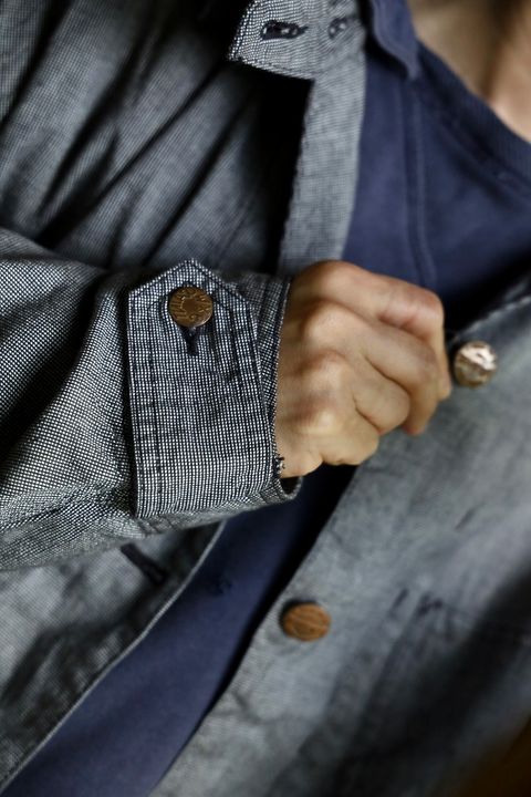 ©SAINT M×××××× ベルベルジンコラボ STRIPE BB_DENIM JKTスタイル(SIZE:M)