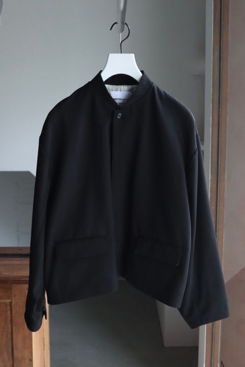 グラフペーパー Women's  25AW Techno Wool Nylon Stand Collar Short Jacket(GL253-20317)BLACK☆9月27日(土)発売！