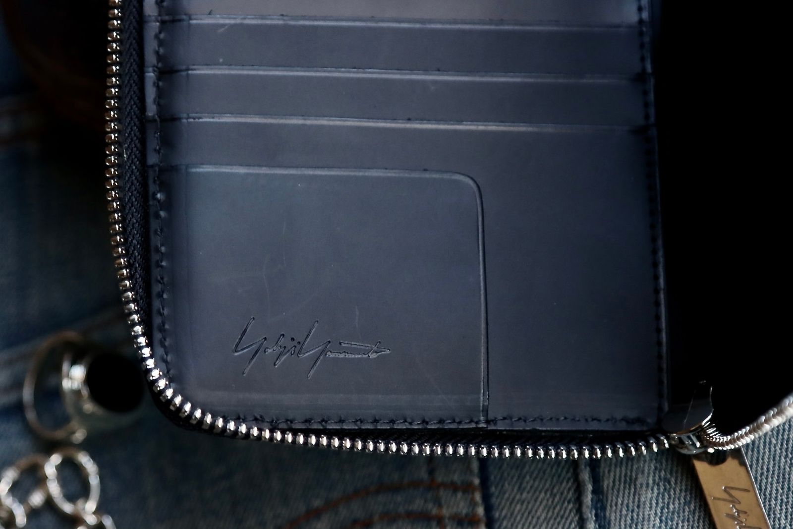 ヨウジヤマモト24SS THICK NATURAL FASTENER WALLET S(HS-A01-763-1)BLACK