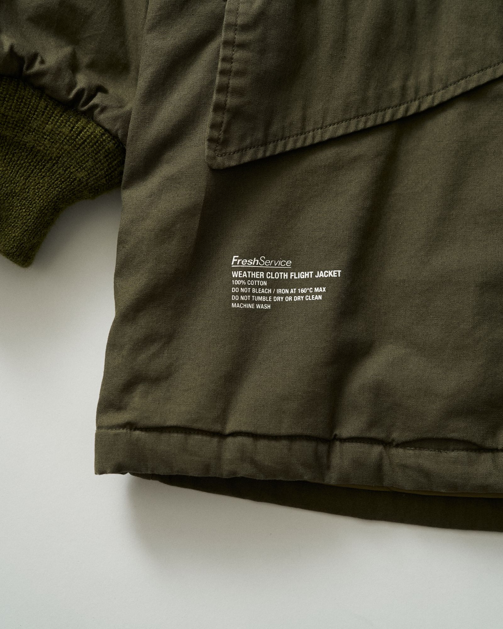 フレッシュサービス WEATHER CLOTH FLIGHT JACKET (FSC253-10139)OLIVE★10月11日(土)発売！