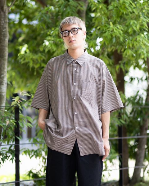 フレッシュサービス 26SS HRAFTeX® S/S STRIPE SHIRT(FSC262-50008)BROWN STRIPE☆5月30日(土)発売！
